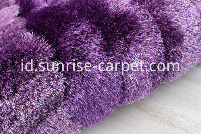 Polyester 3D Rug in Purple Color